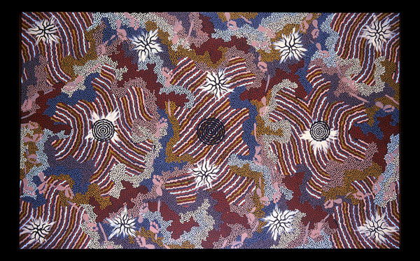  Napperby Lakes by Clifford Possum Tjapaltjarri, Acrylic on canvas, 1994 